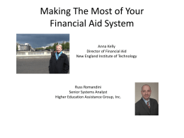Making The Most of Your Financial Aid System