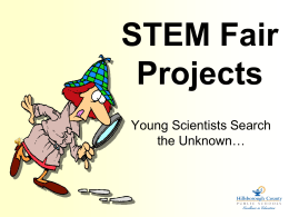 Science Fair Projects - Deer Park Elementary School