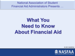 What You Need to Know About Financial Aid