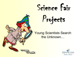 Science Fair Projects - Hunter's Green Elementary