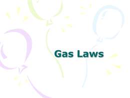 Gas Law Vocabulary - Pre