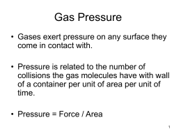 Gas Pressure - Mrs. Hilliard's Homepage