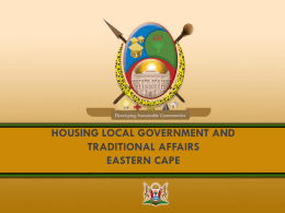 SG Housing Local Government and Traditional Affairs