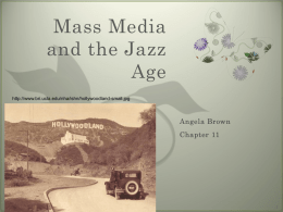 Mass Media and the Jazz Age - Kentucky Department of Education
