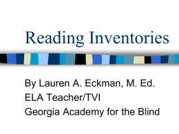 Reading Inventories