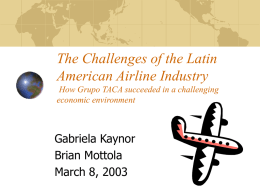 The Challenges of the Latin American Airline Industry