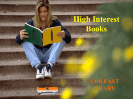 High Interest Books - Chambersburg Area School District