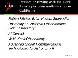 Remote Observing with the Keck Telescopes