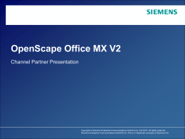 OpenScape Office MX Channel Presentation
