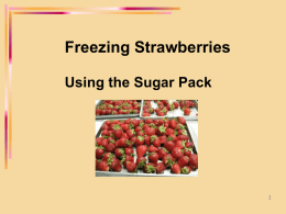 Freezing Strawberries Sugar Pack