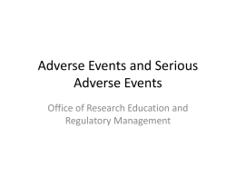 Adverse Events, Serious Adverse Events and Disease Response