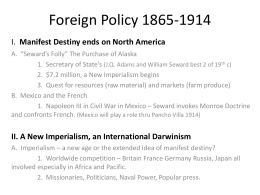 Foreign Policy 1865-1914 - Spring Grove Area School District