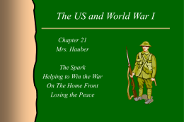The US and World War I - North Pocono School District