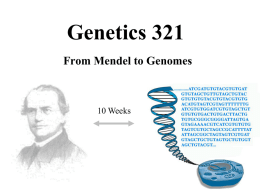Genetics 321 - Welcome to the Biology Department | College