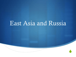 East Asia and Russia - iMater Charter Middle/High School