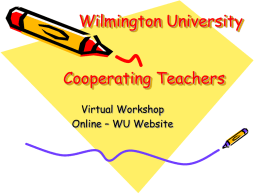 Cooperating Teachers - Wilmington University