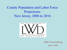 Population and Labor Force Projections for New Jersey