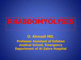 RHABDOMYOLYSIS - Isfahan University of Medical Sciences