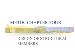 ME31B: CHAPTER FOUR - Faculty of Engineering