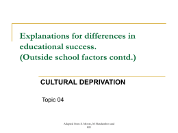 Explanations for difference in educational success