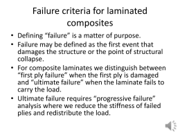 Failure criteria for laminated composites