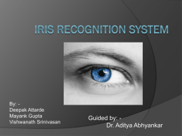 IRIS RECOGNITION SYSTEM - Santa Clara University