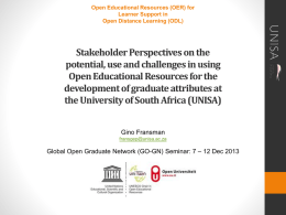 Open Educational Resources (OER), and eResources for