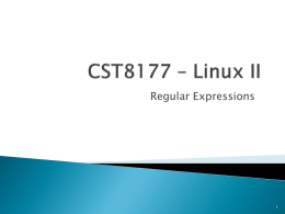 CST8207 – Linux o/s i
