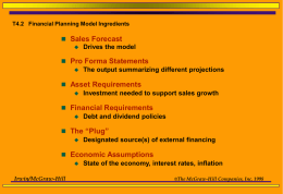 T4.2 Financial Planning Model Ingredients