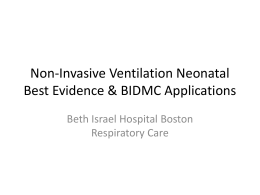 Non-Invasive Ventilation Neonatal