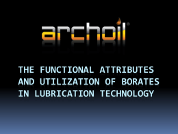 The functional attributes and utilization of borates in