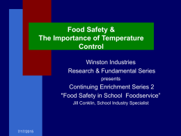 Food Safety & The Importance of Temperature Control