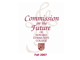 Commission on the Future - Howard Community College