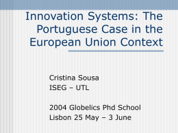 Innovation Systems: The Portuguese Case in the European