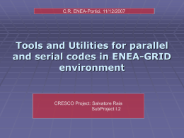 Tools and Utilities for parallel and serial codes in ENEA
