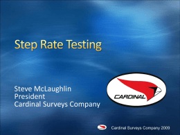 Power Point Presentation on Step Rate Testing.