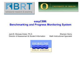 easyCBM: Benchmarking and Progress Monitoring System