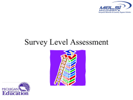 Survey Level Assessment - Detroit Public Schools