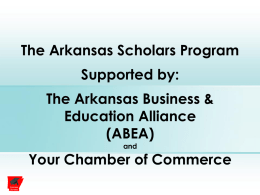 Arkansas Scholars Presentation