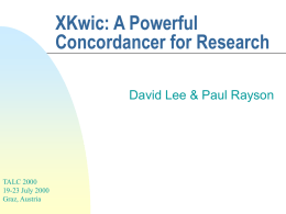 XKwic: A Powerful Concordancer for Research