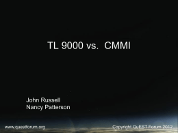 TL 9000 - CMMI Mapping