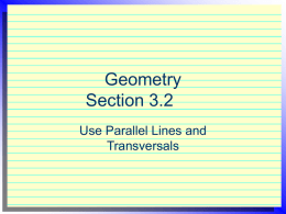 Geometry Section 3.2 - West End Schools / Nucla, Naturita