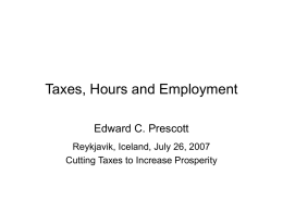 Taxes, Hours and Employment