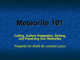 Meteorite - Arkansas/Oklahoma Astronomical Society