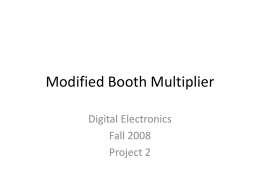 Modified Booth Multiplier - Facultad de Ciencias