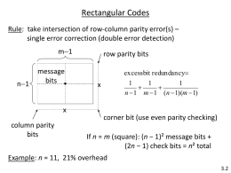 Rectangular Codes - Haverford College