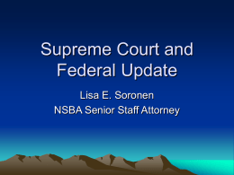Supreme Court and Federal Update