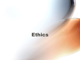 Ethics - Target your training