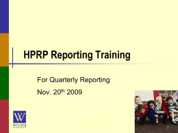 HPRP Reporting Training - Minnesota's HMIS