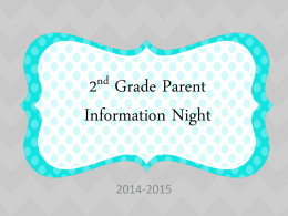 2nd Grade Curriculum Night - Grand Prairie Independent